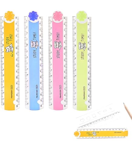 10 Règles Pliables 30 Cm En Plastique Souple - Multicolore, Pour École, Bureau, Loisirs Créatifs - JUKOTA