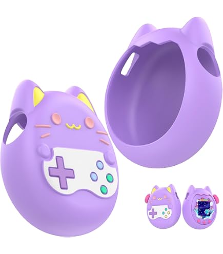 GeekShare Coque Silicone Tamagotchi Paradise - Protection Souple Avec Boutons Et Chaîne Perles - Anti-rayures