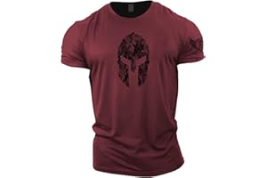 GYMTIER Spartan Helmet Hex Camo - Camiseta de gimnasio para hombre, para culturismo y levantamiento de pesas