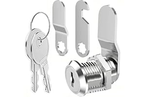 Litensh 30mm Nockenschloss für Schränke, Briefkastenschloss mit Schlüssel Hebelschloss Möbelschloss Schrankschloss Schubladeschloss Spindschloss Spindtürschloss Zylinderschloss für Akten Schubladen