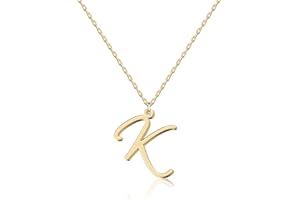UMAGICBOX Collier Pendentif lettre initiale Personnalisée pour Femmes, Plaqué Or 18K - Longueur Ajustable, Élégant et Résistant à la Décoloration, Cadeau Parfait pour Anniversaire, Noël - Collection Alphabet