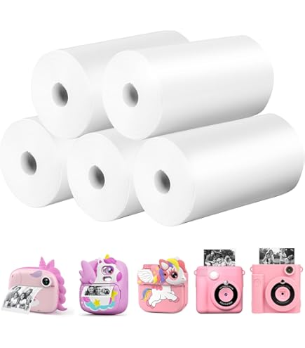 10 Rolls Kids Instant Camera Refill Print Paper,57x 25 Thermal Paper Compatible With Most Kids Camera Instant Print/Mini Printer,2.2 Inch BPA Free Photo Paper