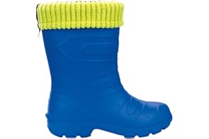 LEMIGO Ocieplane kalosze dziecięce z pianki EVA dla chłopców i dziewczynek bardzo lekkie i ciepłe z odblaskiem 25-35 EU