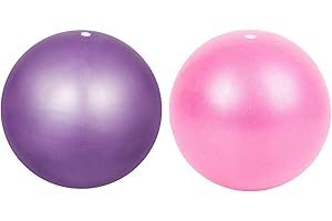 Focenat 2pcs Pilate Balls 23cm Small Exercise Ball Soft Yoga Ball for Fitness Pilates,Yoga, Core Training and Physical Therapy