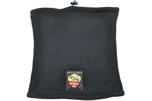 ENZO CASTELLANO BY IMMA S.P.A. Scaldacollo a Maglia con patch pelle ricamato AS ROMA Prodotto Ufficiale 163464