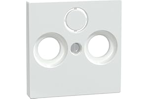 Schneider Electric Merten Zentralplatte für Antennensteckdosen, System M, aktivweiss glänzend, Artikelnummer 296725, 1 Stück