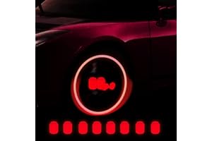 XNYKER 8 Stück Fluoreszierende Autoreifen, Universal Autoreifen Ventilkappen, Universal Reifen Ventilschaftabdeckung für Auto Motorrad Fahrrad (Rot)