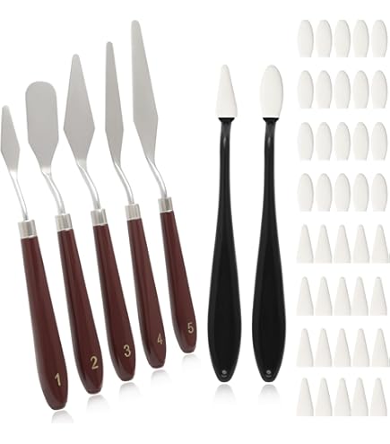 Set 11 Pezzi Spatole E Coltelli Per Pittura - Per Olio, Acrilico, Acquerello E Decorazioni