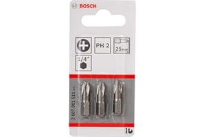 Bosch Accessories Bosch Professional Bit Extra Hard Kreuzschlitz (3 Stück, PH 2, Länge: 25 mm, Zubehör zum Schrauben)