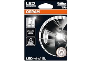 OSRAM LEDriving SL, Off-road C5W (31mm) Główne zastosowanie w oświetleniu wewnątrz pojazdu lub podświetleniu tablicy rejestracyjnej, 6438DWP-01B, 12,0 V, 6000 K, Blister (2 lampy), Biały
