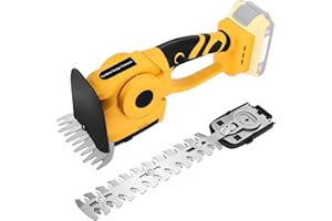 YEARTOP Electric Grass Trimmer 2-in-1 Hedge Shears & Grass Cutter, Handheld Bush Shrub Trimmer & Grass Shears Up to 1500RPM for Garden, Lawn (No Battery，Bare Tool)