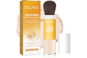 BEKOEEN Polvere Fissante Solare Minerale,SPF 50 PA++ Protezione Solare in Polvere Viso,mineral translucent sun protection powder,Olio Di Controllo Finitura Opaca Naturale(1, 8g)