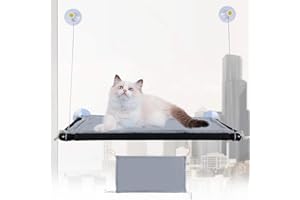 MEYDLL Hamac Chat pour Fenêtre avec 4 Grandes Ventouses et Coussinet Molle - Lit de Chat Jusqu'à 25 kg
