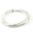 sourcingmap 5 Meter/16.4ft 2mm2 230C Flexible Silicone High Temperature Braided Wire Cable White