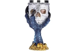 DOEPEBAE WIKEA Taza de Cerveza de Calavera de Acero Inoxidable, Jarra de Jarra de Calavera de Guerrero Vikingo, Taza de Bebida de Calavera Medieval para café/Bebida/Jugo (Copa Two)