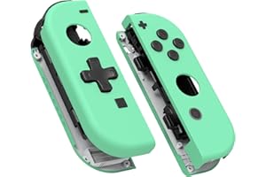eXtremeRate Mint Green DIY Housing (D-Pad Version) with Full Buttons for Joycon Handheld Controller, Replacement Shell Case for Nintendo Switch & Switch OLED [Only the Shell, NOT the Joycon]