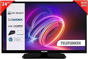 Telefunken TV 24" HD Ready 24TENSHDZ, TV LED 24 Pollici, Digitale DVB-T2/C/S2, USB, HDMI, uscita audio digitale, uscita SCART, Hotel Mode, 2023