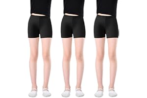 Mayoii Girls Cycling Shorts Cotton 2-12 Years – 3 Pack Breathable Over Knee Safety Shorts for PE, Dance, Gym, Under Skirts, Summer Leggings