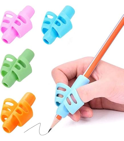 10 Impugnature Per Matita Jingleer | Ergonomiche, Per Destri E Mancini | Silicone Morbido Anti-Dolore - Foto 9