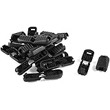 sourcing map 20 Stück Kordelstopper Kordelklemme Zipper Pull Cord Lock Enden Kunststoff 5,5 mm x 5,3 mm Schwarz