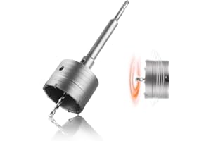 HAIMAYEE Sega Fresa a Tazza Carotatrice Muro Cemento Ø 80mm con Adattatore SDS PLUS Punta Centraggio Seghe a Tazza per Muro
