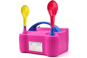 PARTILANDIA Inflador de Globos, Bomba Eléctrica Inflar Globos, Hinchador Globos Electrico 600W Alta Potencia Ideal Para Fiestas, Bodas, Cumpleaños Y Actividades Promocionales