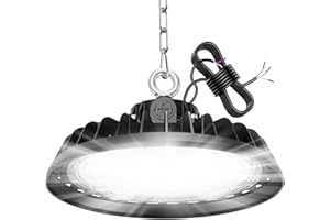RUISUN UFO 200W LED High Bay Projecteur Garage Light 34000LM Éclairage pour Atelier 6000K 120°Éclairage IP65 Lampe Industrielle Dimmable 120W/160W/200W Usines Entrepôts de Construction Garages Stades