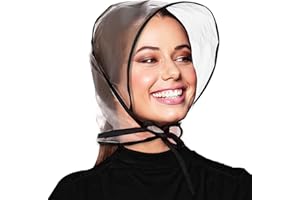 Lusofie 6 Pieces Rain Bonnet with Visor Clear Waterproof Rain Scarf Protect Hairstyle Plastic Rain Hats for Women Lady Rain Wear