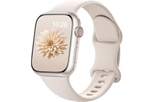 AMSKY Silikonowe paski kompatybilne z paskiem Apple Watch 40, 46, 41, 44, 42, 45, 38, 49 mm, uniseks, sportowy pasek kompatybilny z iWatch serie 10, 9, 8, 7, 6, 5, 4, 3, 2, 1, Se Ultra, Kolor biały,