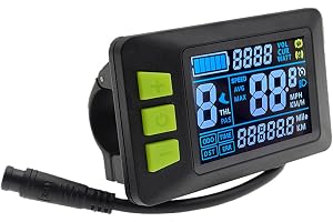 Ausi LCD-skärm, 24 V, 36 V, 48 V, hastighetsmätare 6 stift för elscooter (SM)