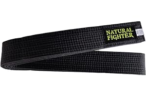 mmasport Karate Judo Aikido Taekwondo Gürtel für Kampfsport aus Baumwolle Basic (Schwarz, 280.00)