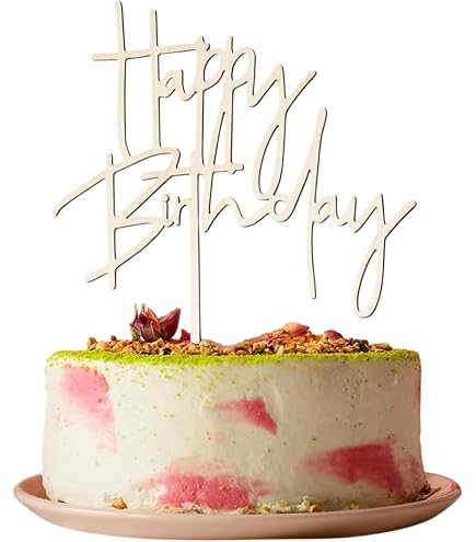 Set 8 Decorazioni Per Torta Happy Birthday In Acrilico – 4 Colori, Riutilizzabili, 14,5x10 Cm, Per Feste E Compleanni