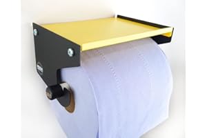 MegaMaxx Blue Roll Dispenser Wall Mounted - Blue Roll Holder With Storage Shelf - Industrial Paper Towel Dispenser And Holder - Ideal For Office, Home, Warehouse, Workshop, Factory