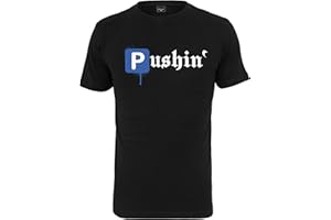 Mister Tee Maglietta Uomo a Maniche Corte, Stampa Pushin, T-Shirt in Cotone con Scollo Rotondo, Diversi Colori Disponibili, Taglie: XS – XXL