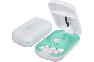 Minicoco Pill Cutter Pill Splitter Pill Crusher Tablet Cutter for Small or Large Pills, V-Shaped Cutters, Cutss in Half for Tablet Vitamin Medicine (White)