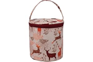 DIYPARKIA Large Knitting Needle Bag with Zipper for Wool and Needles Storage Yarn Storage Bags for Accessories,Hobby Gift Exclusive Knitting Organizers Craft Bag Crochet Bag for Yarn Knitting Needles (C)