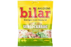 Ahlgrens Bilar Sursockrade Sour Soft Chewy Marshmallow bilar 100 g