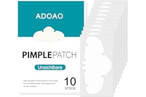ADOAO Pickel Pflaster Pimple Patches für Nasen, XL Hydrokolloid Anti Pickel Patches,Unsichtbare Anti-Akne Pflaster,Spotabdeckung mit Teebaumöl, Salicylsäure Anti Akne-Patch