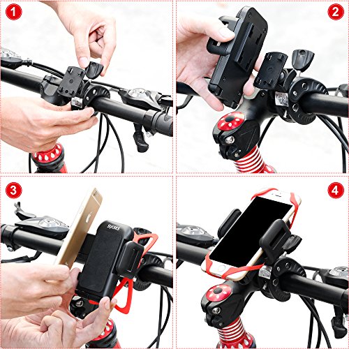 Fahrrad Handyhalterung, SYCEES Universal drehbar Handyhalter Fahrrad Handy Halterung verstellbar für das Smartphones wie iPhone 7 7plus / 6 6s plus / 5 5s 5c - 6