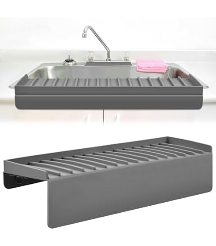 76cm Silikon Spritzschutz Für Küchenspüle - Mit Tropffang & Wasserhahnausschnitt