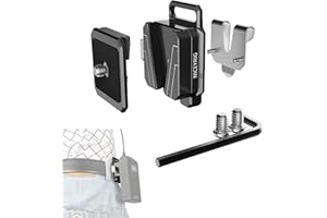NICEYRIG Mini piastra di montaggio V-Lock con clip da cintura, piastra di base standard Arca-Swiss per fotocamera SLR, pacco batteria, registratore, luce flash - 443