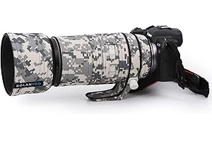 ‎ROLANPRO ROLANPRO Wasserdichte Objektivabdeckung für Canon RF 100–500 mm F/4,5–7,1 L, USM Camouflage-Regenschutz, UCP wasserdicht