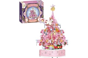 DOYAY Rosa Weihnachtsbaum für Weihnachten 2024, Weihnachtsbaum 605024 Weihnachten Set Klemmbausteine für Weihnachtsbaum 2024, Weihnachtsbaum für Weihnachten 2024