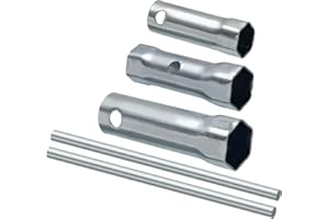 TA-VIGOR 3Pcs Spark Plug Socket Wrench Set, Double-Ended Spanner with T-Handle Bars Carbon Steel Ignition Tool Kit for Auto Motorcycle Tiller (16mm, 21mm, 17/19mm)