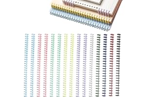 TRKETK 15 Stück Kunststoff-Bindekämme Farbig Binderücken Spulen Teilung 7 mm Bindegerät Spiralbindung 30 Löchern Binderöffner für Loseblattbinder for Document Notebook File Making