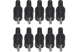 ZBSSNY 10 STK Stecker 2 Polig DIN-Lautsprecherstecker mit Schraubklemmen, Lautsprecher Stecker Männlicher HiFi-Lautsprecherkabelanschluss, kein Löten
