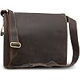 VISCONTI - Men's Leather Messenger Shoulder Bag - Extra Large 15 to 16 inch Laptop Bag - Work Bag for A4 Notebooks - 16054 HARVARD XL