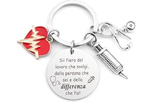 Gishnia Portachiavi Infermiera,Regalo Infermiera Accessori Infermiera,Idee Regalo Infermieri Regali Infermiera Divertenti