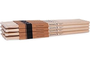 Vaisoeny Baquetas, Baquetas bateria 7A para adultos, 12 pares de baquetas clásicas de madera de arce para niños, accesorios de percusión profesionales para instrumentos musicales