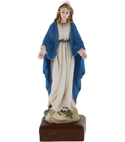 Statuetta Madonna Immacolata In Resina 12 Cm – Dipinta A Mano, Perfetta Per Devozione O Regalo